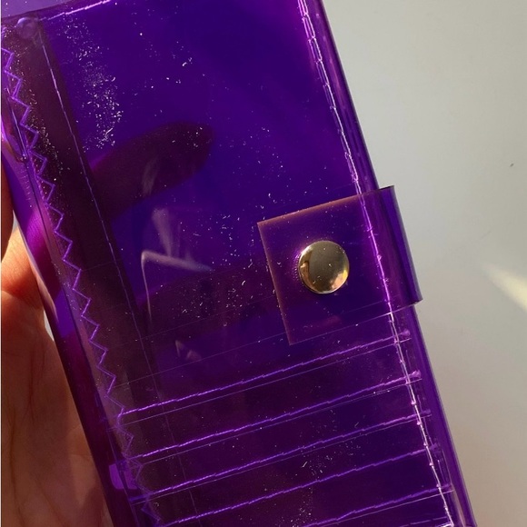 Iridescent purple wallet, clutch - Picture 3 of 4